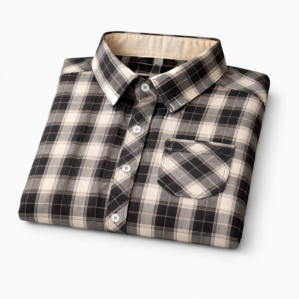 Midnight Check Casual Shirt for Kids