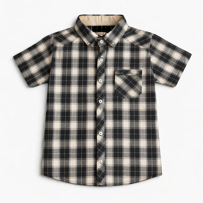 Midnight Check Casual Shirt for Kids