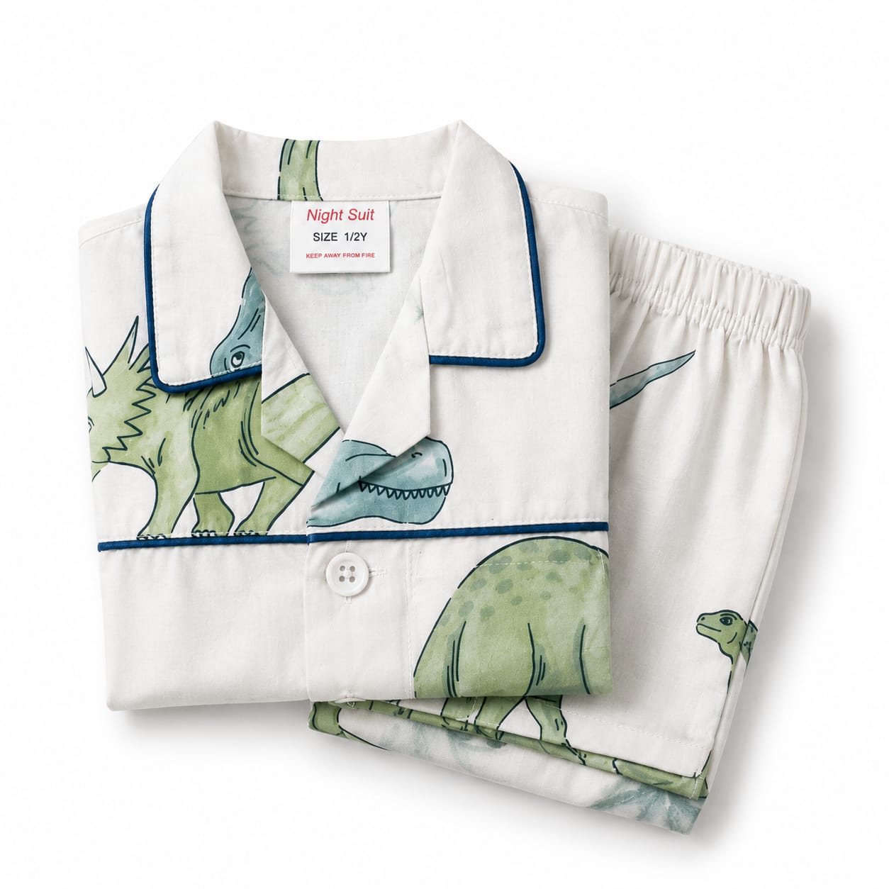 Dino Explorer Kids Cotton Night Suit Set