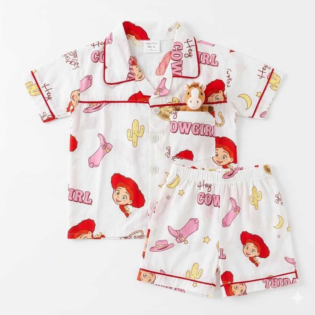 Cowgirl Dreams Kids Cotton Night Suit Set