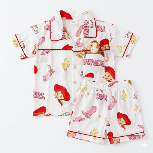 Cowgirl Dreams Kids Cotton Night Suit Set