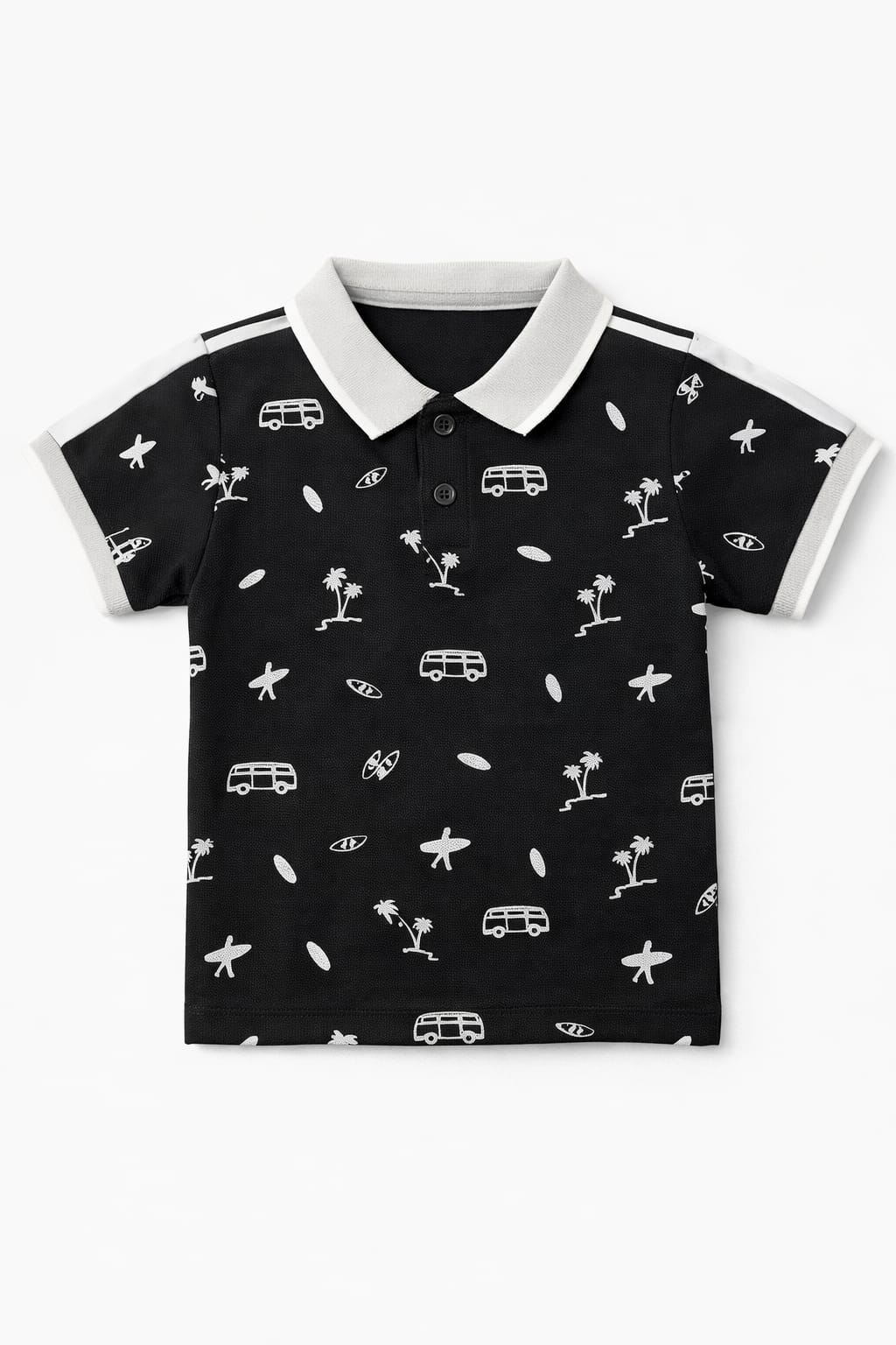 Black Coastline Pique Polo Shirt