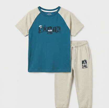Board Slide Co-ord Set – Blue & Grey