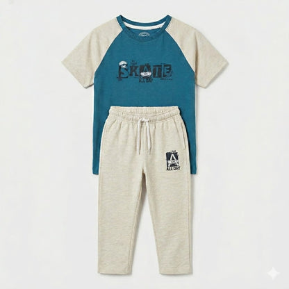 Board Slide Co-ord Set – Blue & Grey