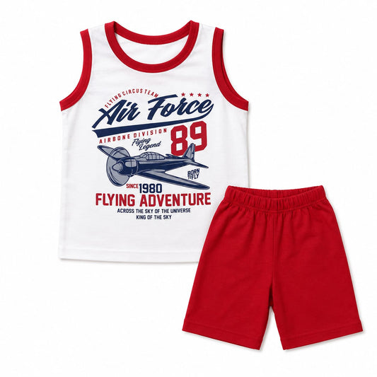 Air Force Adventure Boys Summer Co-ord Set