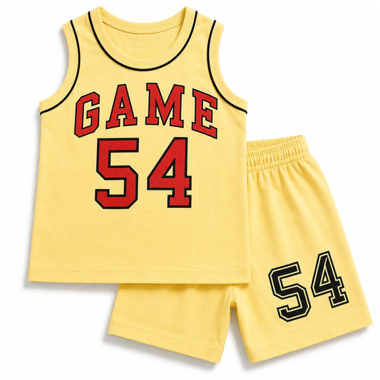 Butter Yellow Game 54 Kids Shirt & Shorts Set