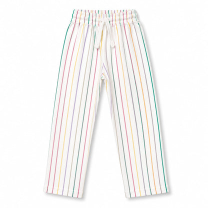 Pastel Rainbow Stripes Kids Cotton Co-Ord Set