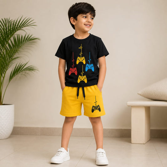 Kids Cartoon Character Full Sleeve T-Shirt – Rust Orange Cotton Tee