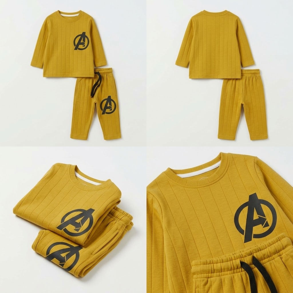 Boys Avengers Mustard Co-ord Set (2-Piece)