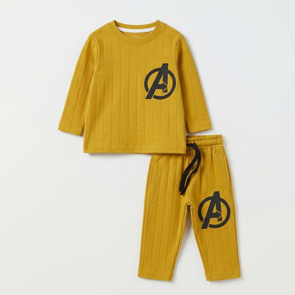 Boys Avengers Mustard Co-ord Set (2-Piece)