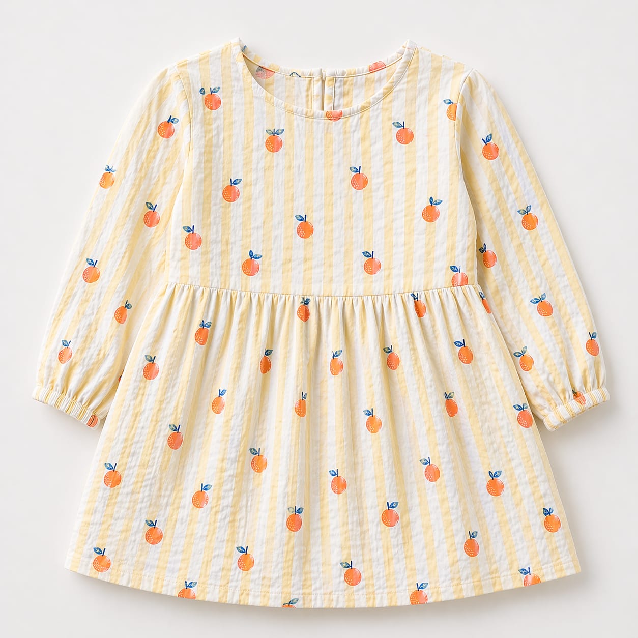 Sunshine Citrus Girls Cotton Frock