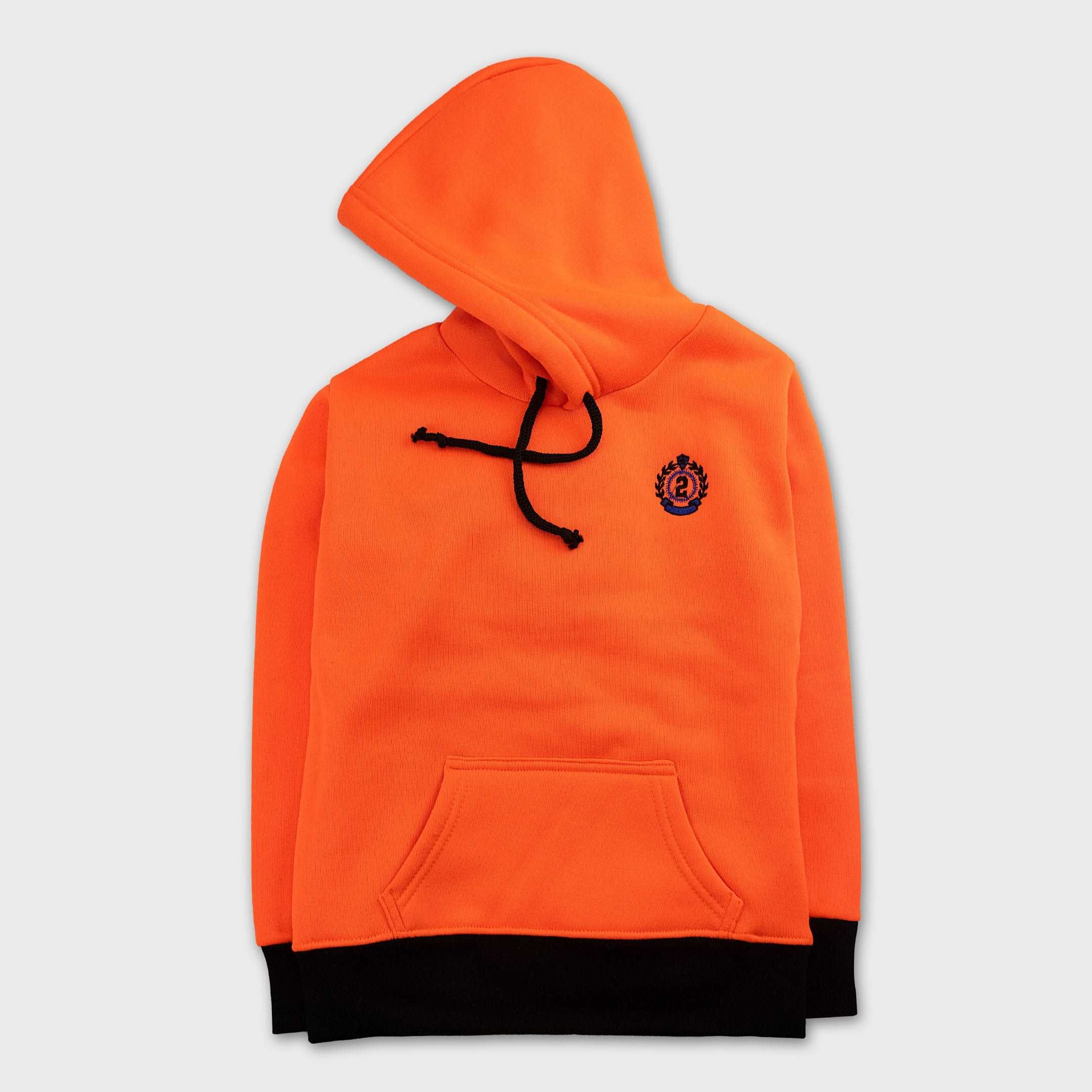 Number 2 Kids Hoodie Neon Orange Tinytrendz.pk