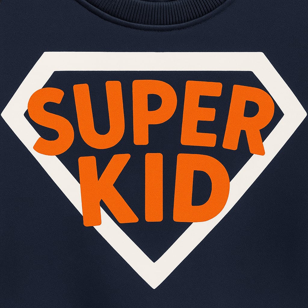 Super Kid Navy Fleece Sweatshirt