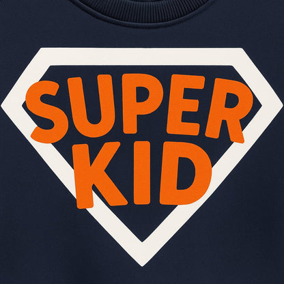 Super Kid Navy Fleece Sweatshirt