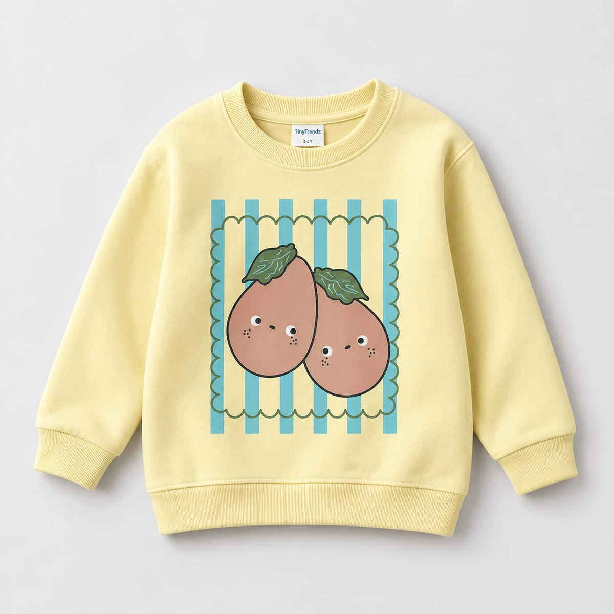 Avocado buddies Fleece Sweatshirt – Soft Butter Yellow Crewneck