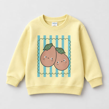 Avocado buddies Fleece Sweatshirt – Soft Butter Yellow Crewneck