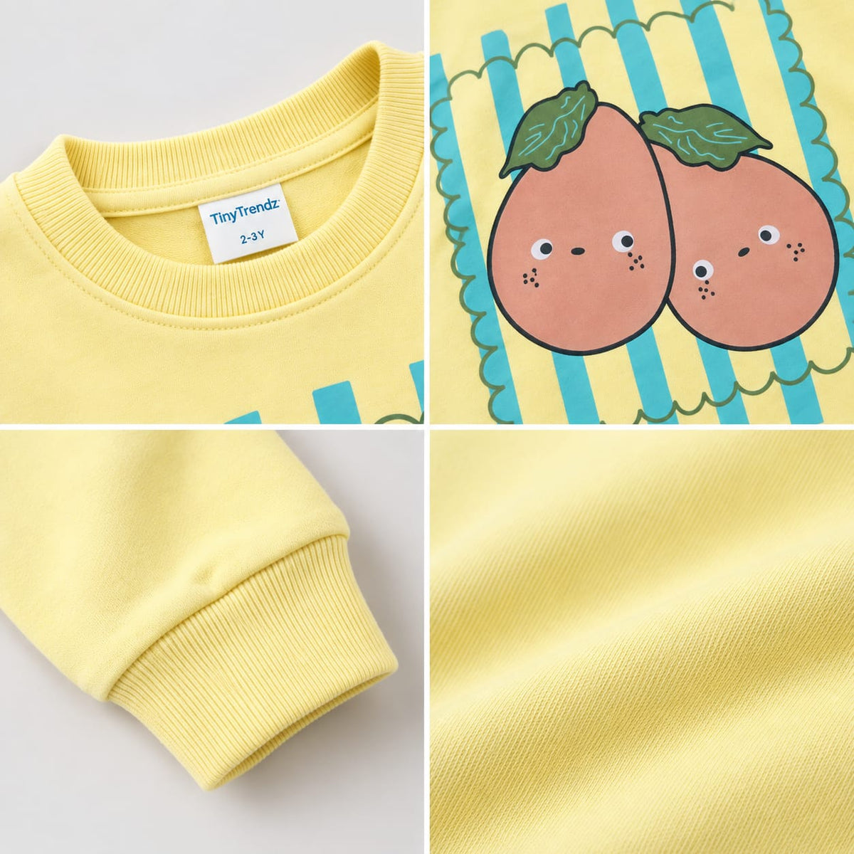 Avocado buddies Fleece Sweatshirt – Soft Butter Yellow Crewneck