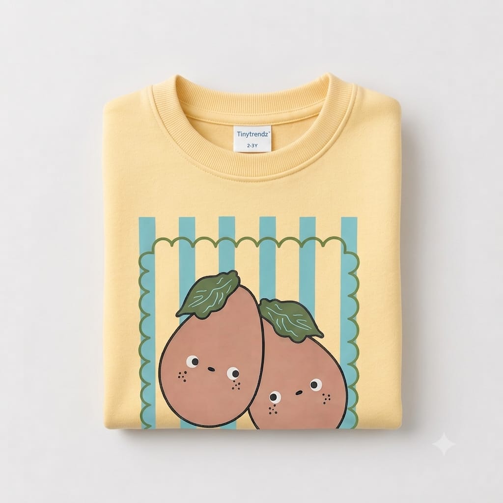 Avocado buddies Fleece Sweatshirt – Soft Butter Yellow Crewneck