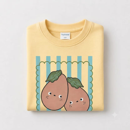 Avocado buddies Fleece Sweatshirt – Soft Butter Yellow Crewneck