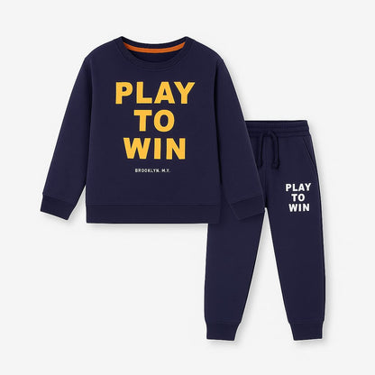 Play to Win Kids Tracksuit – Navy Blue