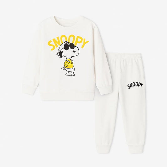 Snoopy Cool Vibes Kids Tracksuit – White