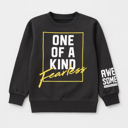 Charcoal “One of a Kind – Fearless” Fleece Pajama Set