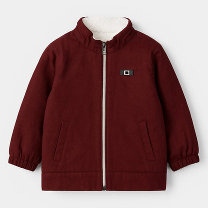 Deep Maroon Cozy Sherpa Jacket