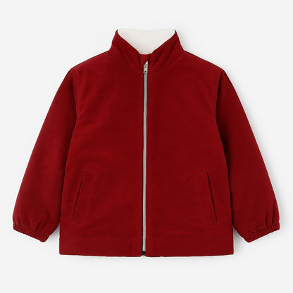 TinyTrendz Cherry Mini-Cord Sherpa Jacket (Winter Warmth