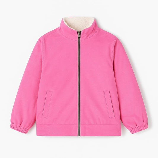 Barbie Pink Mini Cord Sherpa Jacket – Ultra Soft Winter Wear