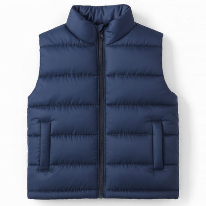 Kids Navy Puffer Vest – Warm, Lightweight Winter Gilet