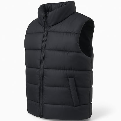 Kids Black Puffer Vest – Warm, Lightweight Winter Gilet