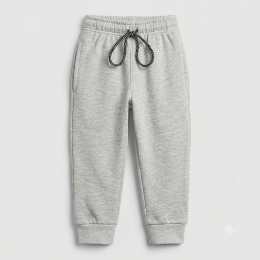 Classic Kids’ Two-Stripe Grey Fleece Joggers