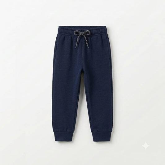 Classic Kids’ Two-Stripe Navy Fleece Joggers