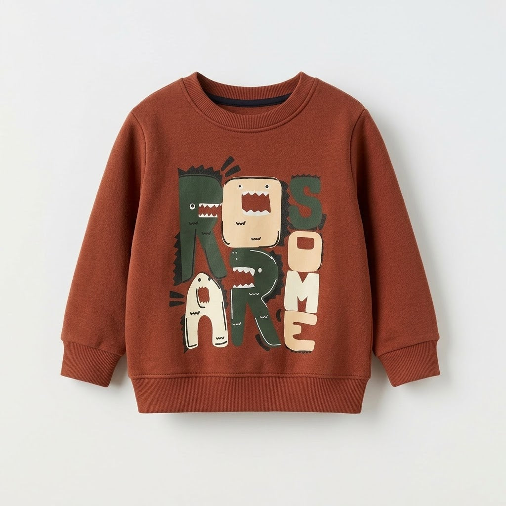 Kids' "ROARSOME" Puffy Graphic Fleece Tracksuit Set