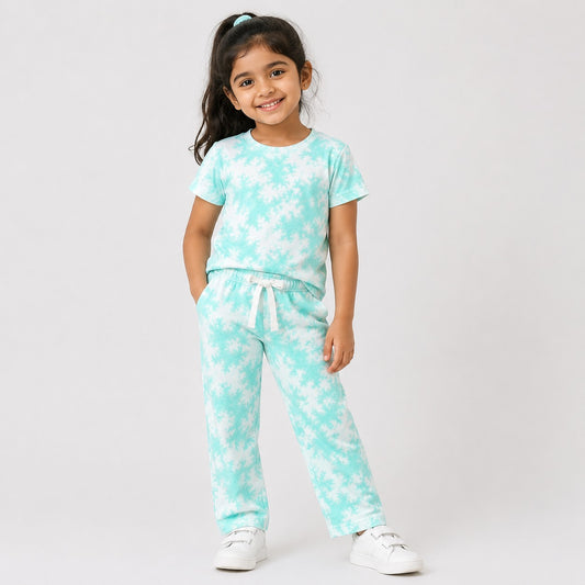 Mint Cloud Tie n dye Co-ord Set