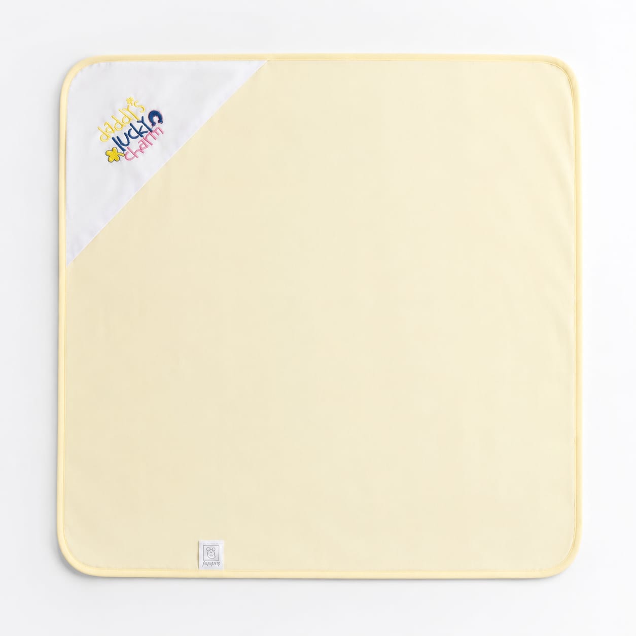 Daddy's Lucky Charm Baby Wrapping Sheet – Soft Cotton Receiving Blanket (Cream Yellow)