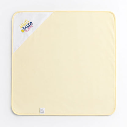 Daddy's Lucky Charm Baby Wrapping Sheet – Soft Cotton Receiving Blanket (Cream Yellow)