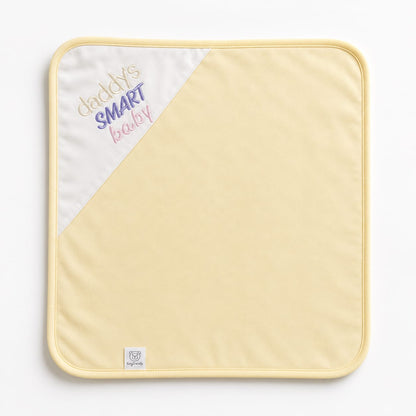 Daddy's Smart Baby Wrapping Sheet – Soft Cotton Receiving Blanket (Cream Yellow)