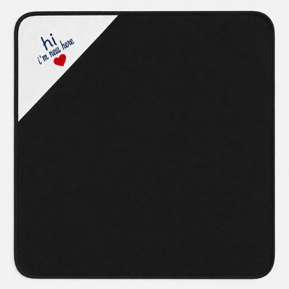 Hi I'm New Here Baby Wrapping Sheet – Soft Cotton Receiving Blanket (Black)