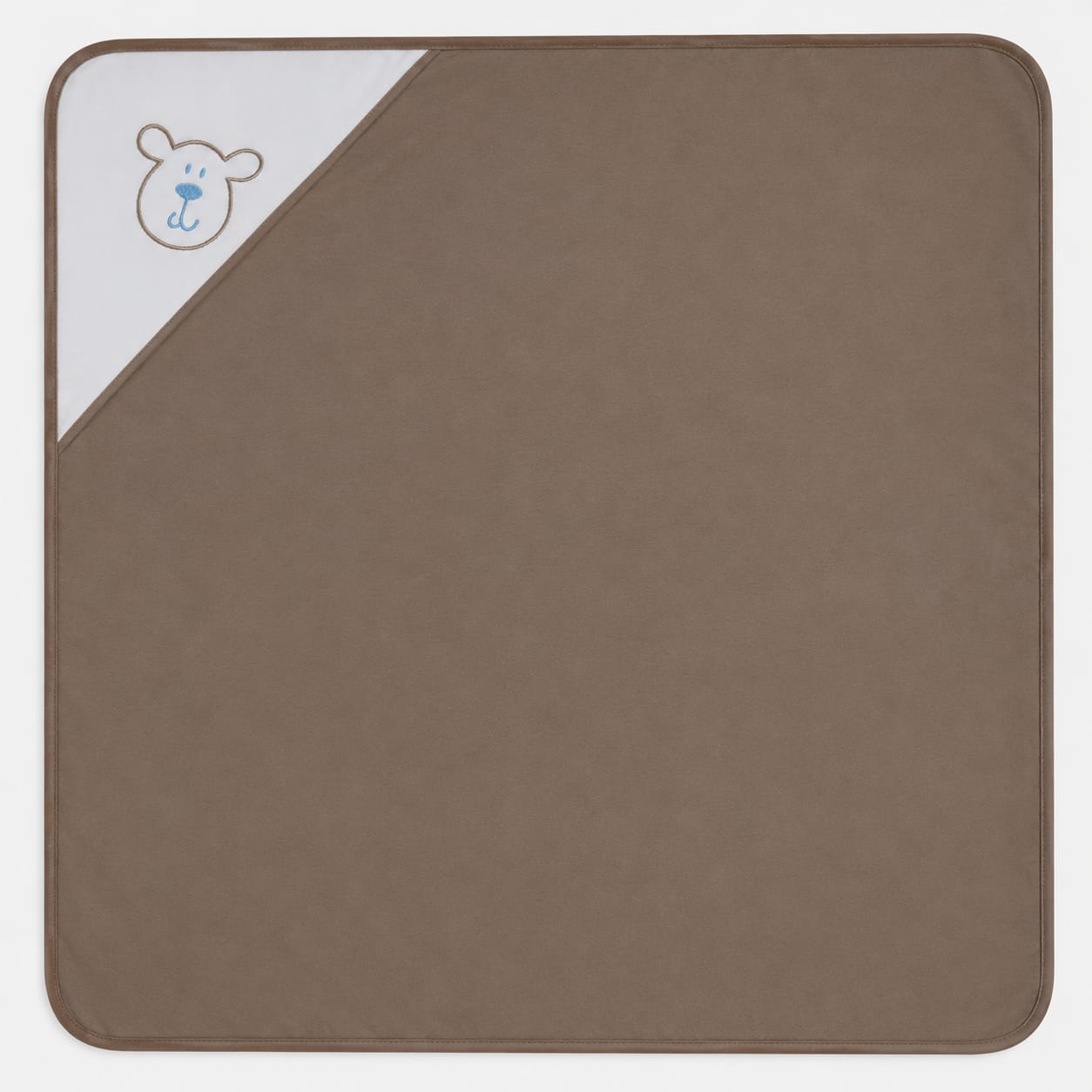 Bear Baby Wrapping Sheet – Soft Cotton Receiving Blanket (Mocha Brown)