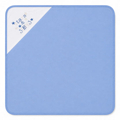 Stars & Stripes Baby Wrapping Sheet – Soft Cotton Receiving Blanket (Sky Blue)
