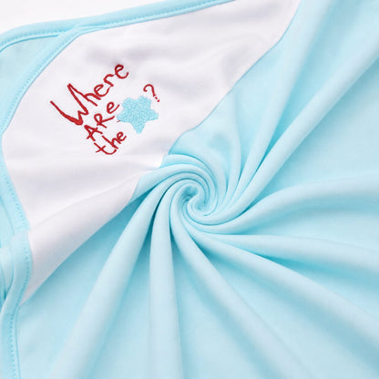 Where Are The...Baby Wrapping Sheet – Soft Cotton Receiving Blanket (Baby Teal)