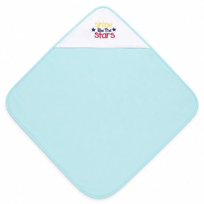 Shine Like the Stars Baby Wrapping Sheet – Soft Cotton Receiving Blanket (Baby Teal)