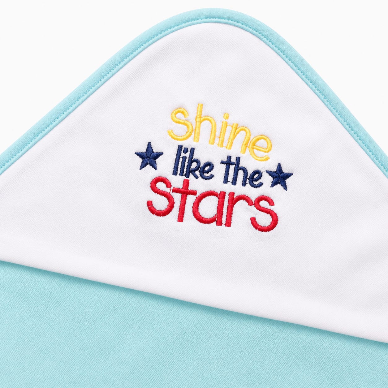 Shine Like the Stars Baby Wrapping Sheet – Soft Cotton Receiving Blanket (Baby Teal)