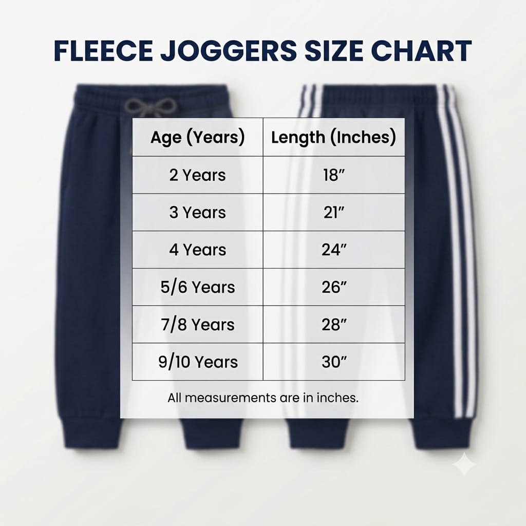 Classic Kids’ Two-Stripe Navy Fleece Joggers