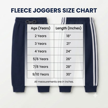 Classic Kids’ Two-Stripe Navy Fleece Joggers