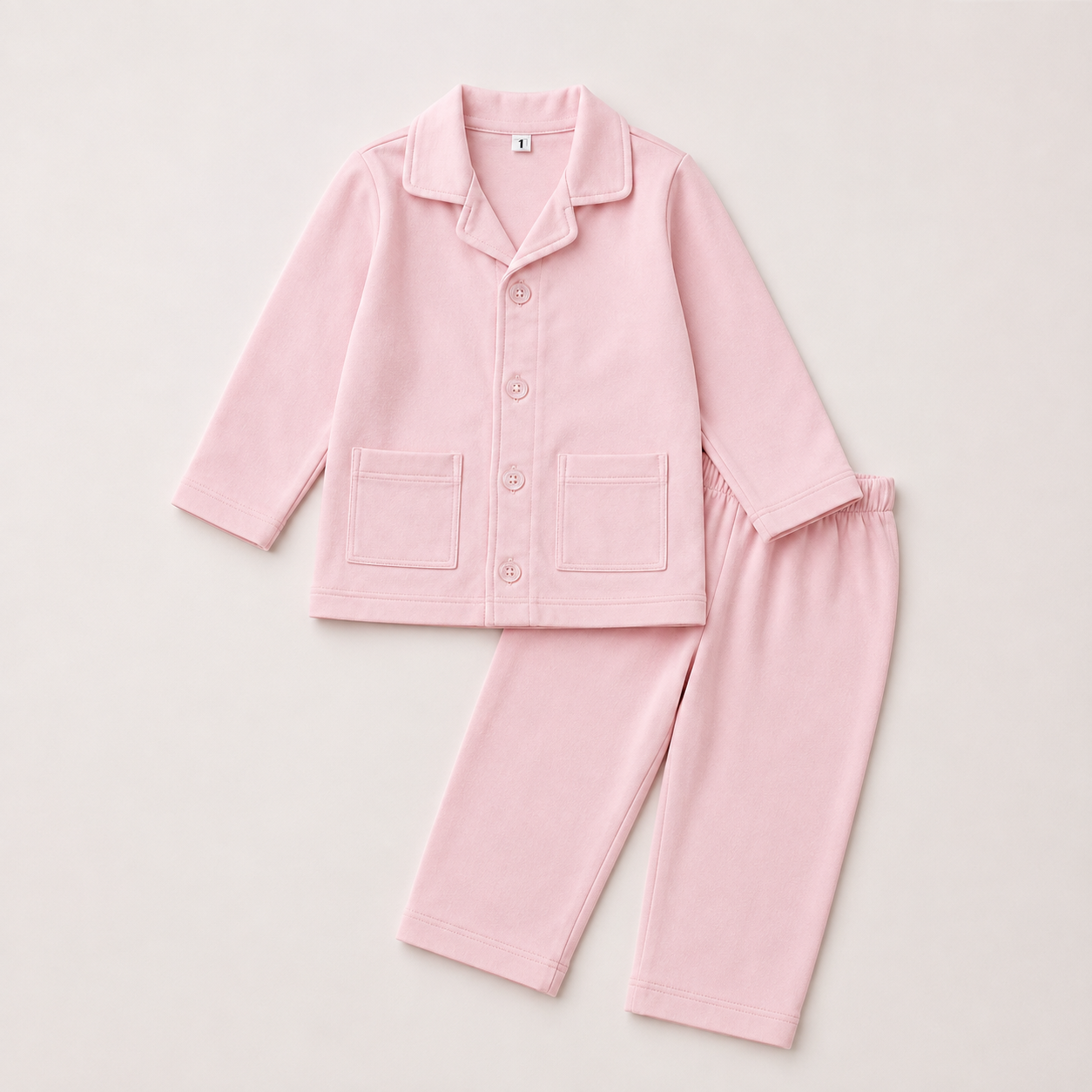 Premium Soft Cotton Night Suit – Baby Pink