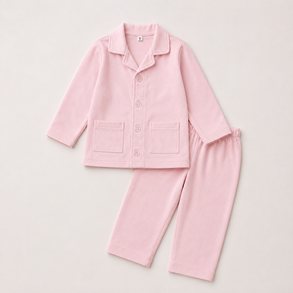 Premium Soft Cotton Night Suit – Baby Pink