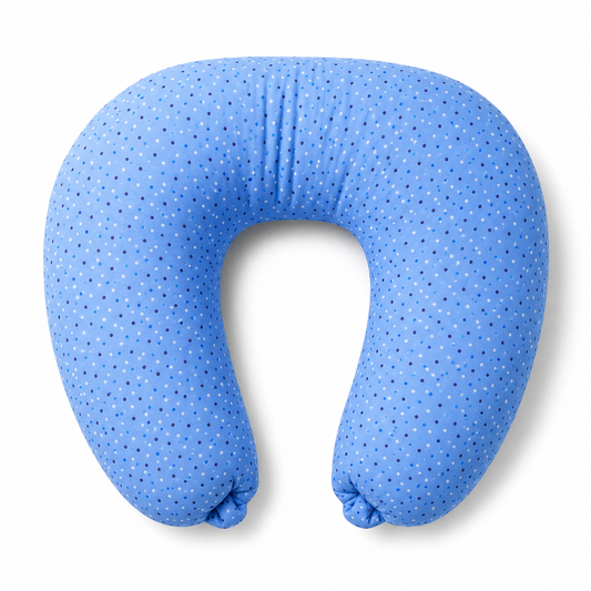 Blue Polka Dot Baby Feeding Pillow