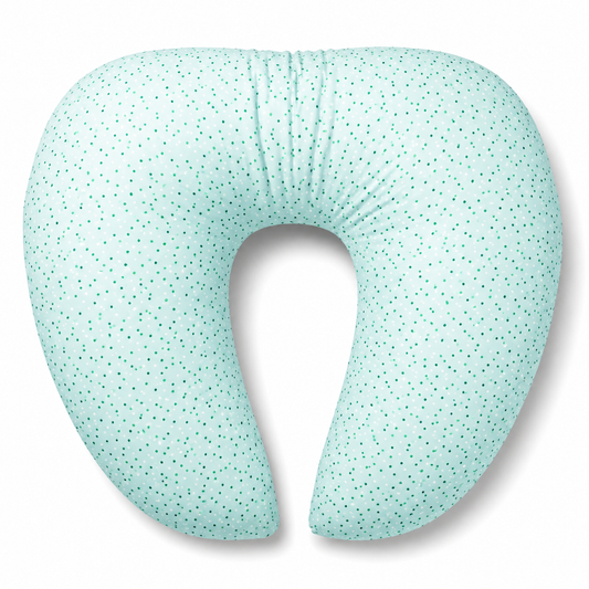 Mint Polka Dot Baby U-Shaped Feeding Pillow